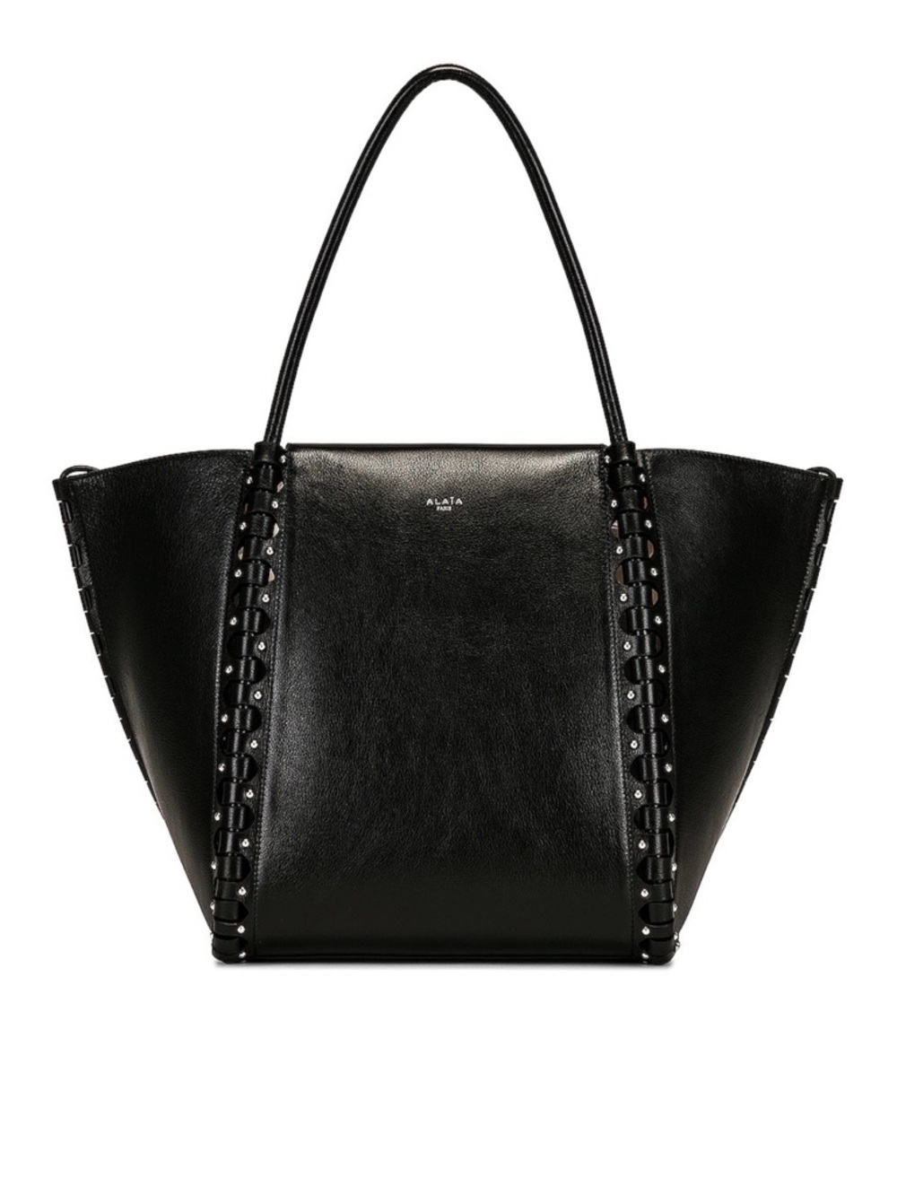 Alaïa Black Medium Le Hinge Leather Tote